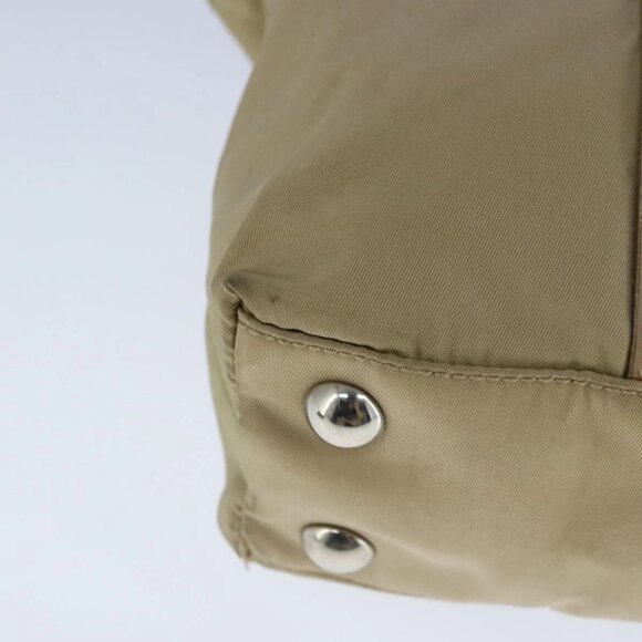 PRADA Shoulder Bag Nylon 2way Beige Silver Auth bs20501 - Picture 4 of 16